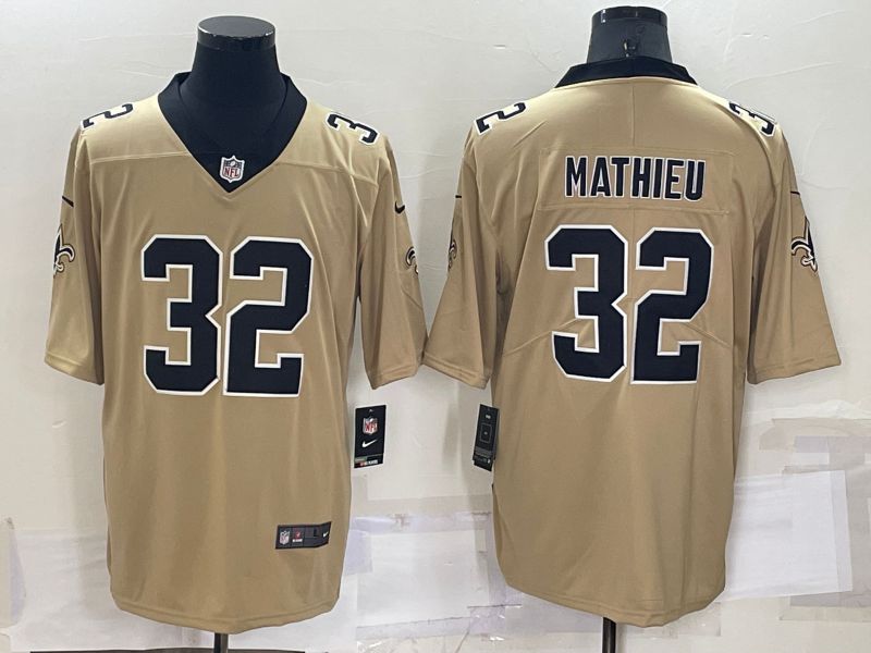 Men New Orleans Saints #32 Mathieu Nike Cream Vapor Untouchable Limited Player NFL Jersey